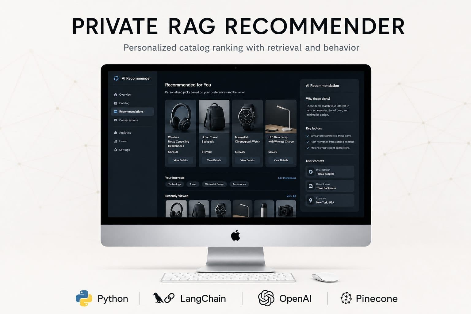 Private RAG Product Recommender product screenshot